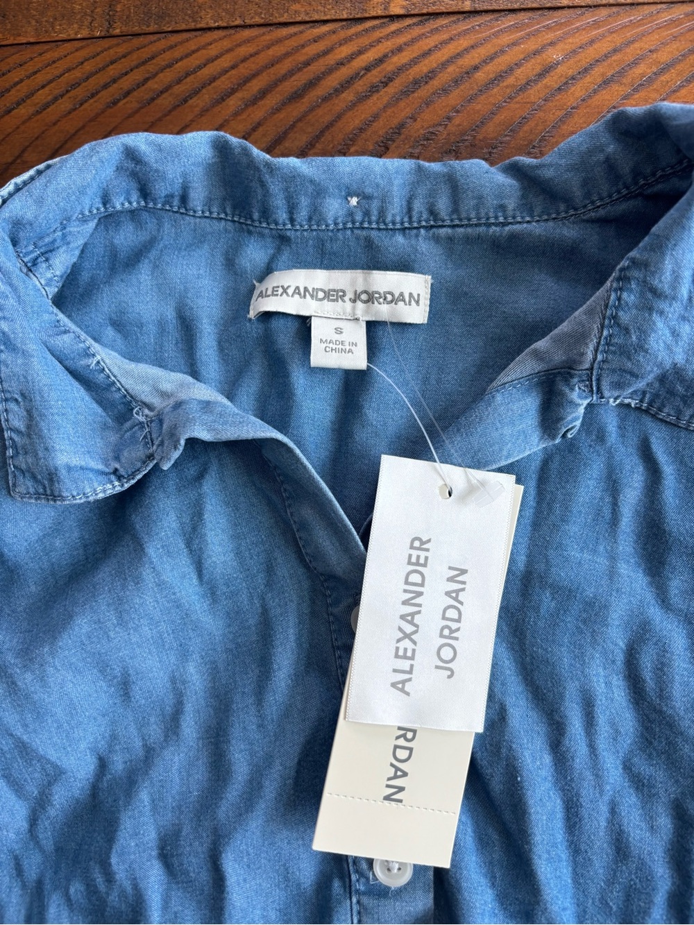 Relaxed Light Blue Denim Button-Down Shirt - Picture 9 of 10